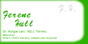 ferenc hull business card
